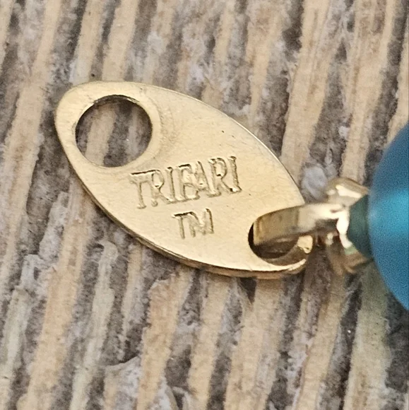 Vintage Signed Trifari Beaded Multicolor  Long Necklace. - Picture 7 of 8